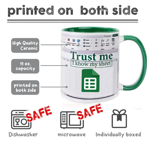 Taza WFFW Excel con brillo duradero, resistente al lavado repetido.