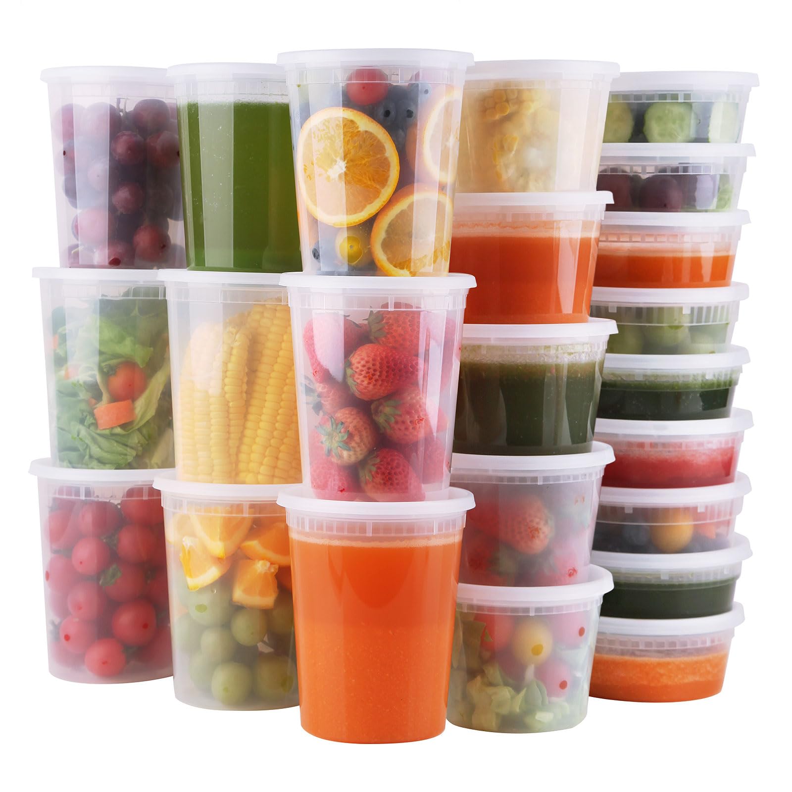 WGCC contenedores deli 8oz con juego completo para porciones diarias