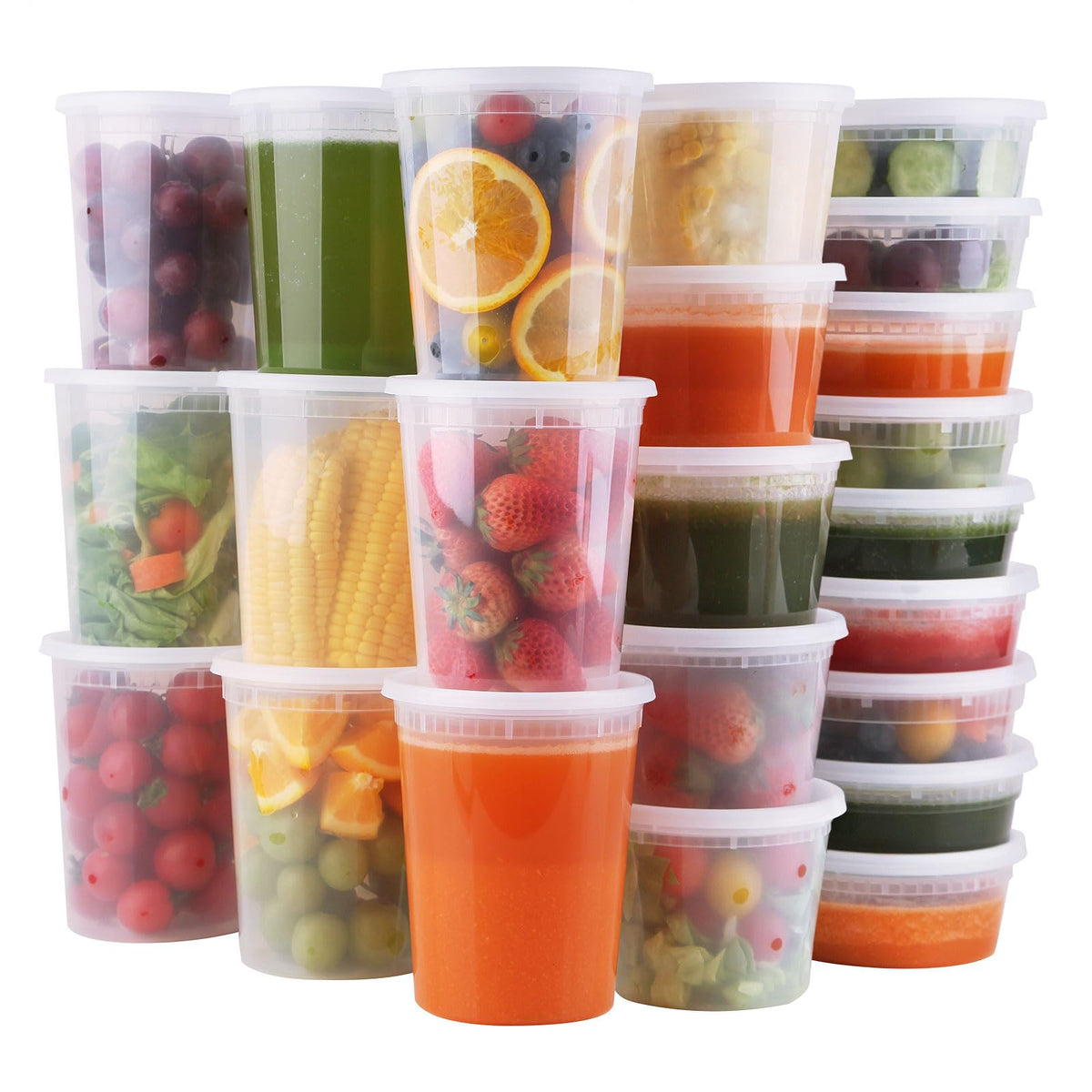 WGCC contenedores deli 8oz con juego completo para porciones diarias