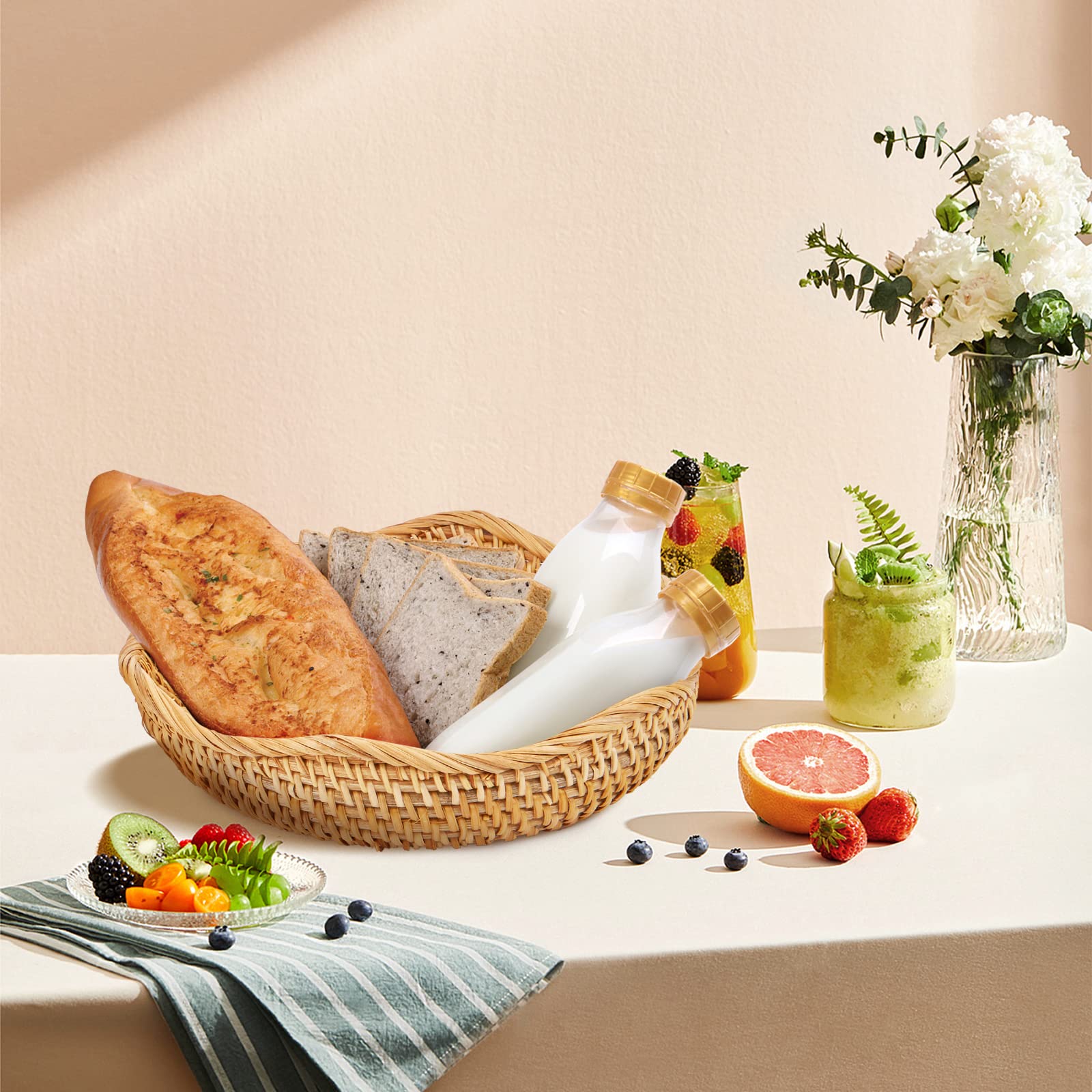 Whalehub cesto de almacenamiento para salón, estilo rústico y natural.