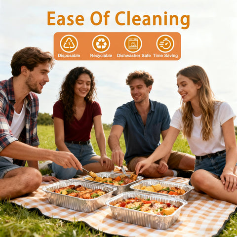 Whaleme bandejas resistentes a deformaciones, ideales para catering y banquetes.