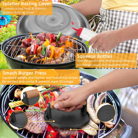 Whaleme pinzas-parrilla para sujetar carnes con seguridad