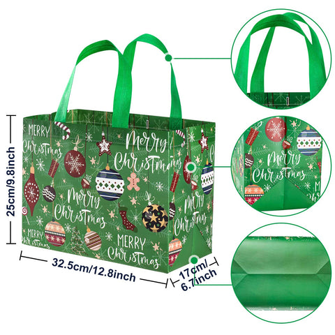 Whaline bolsas regalo navidad con asas duraderas para transportar regalos cómodamente.