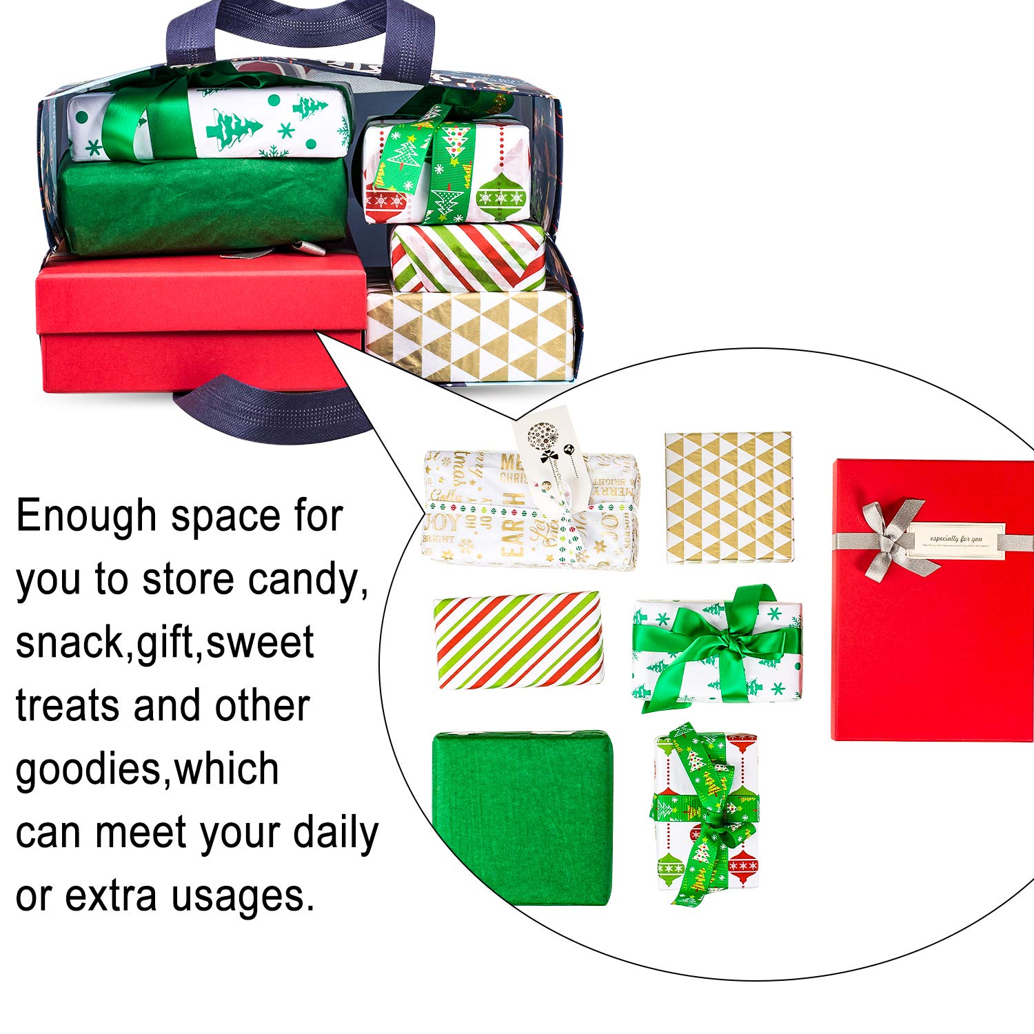 Whaline bolsas navidad diseños clásicos 4 estilos para elegir.