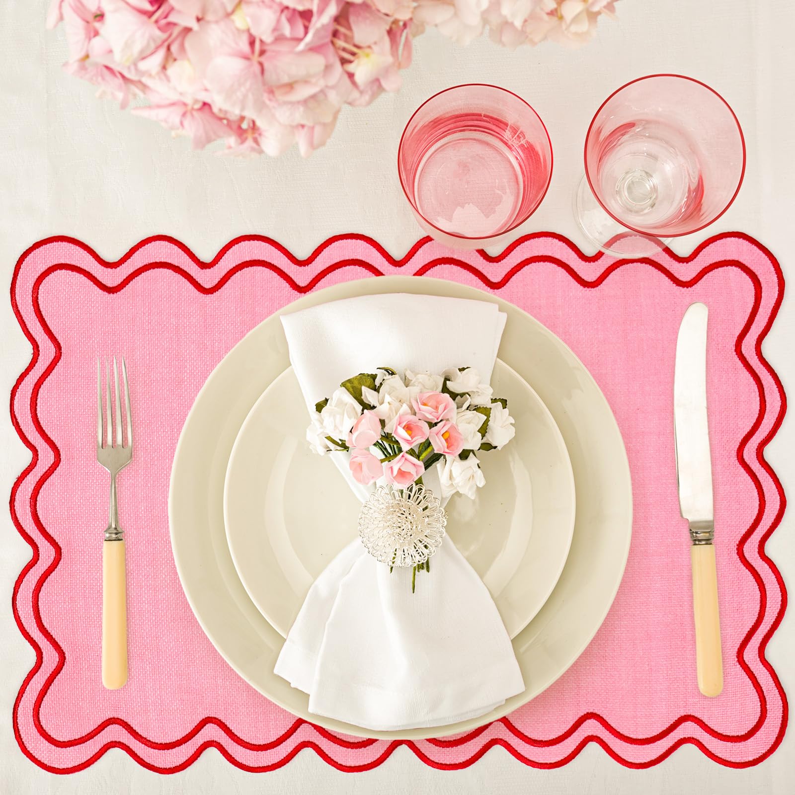 Whaline conjunto de 6 manteles para decoración de mesa en eventos