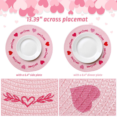 Whaline mantel San Valentín con corazones bordados para celebrar momentos especiales