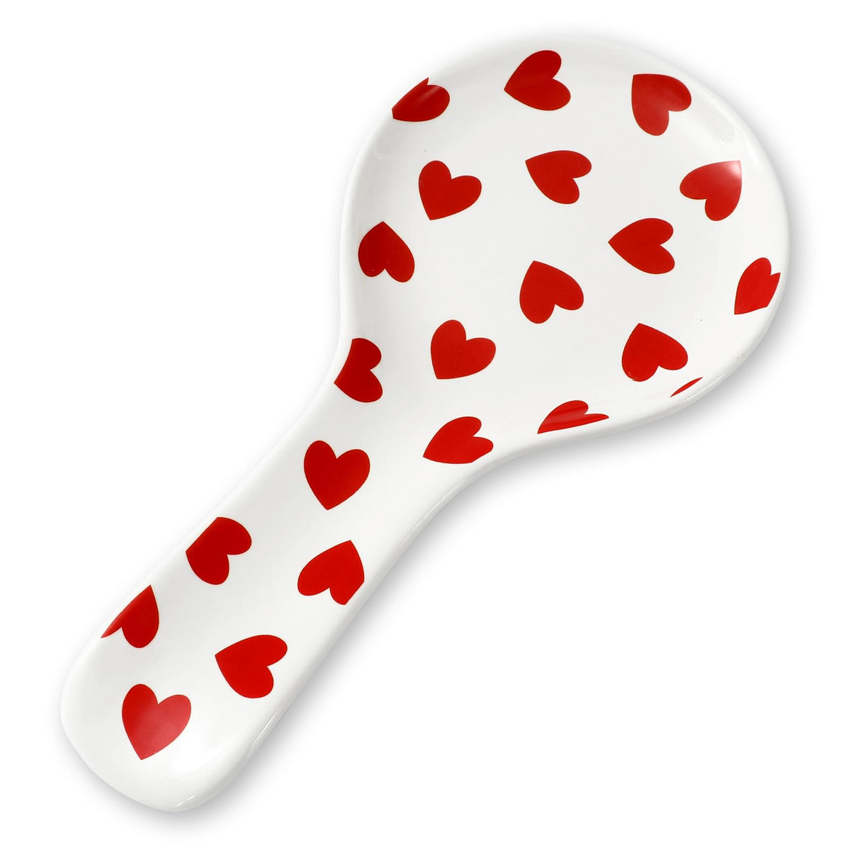 Whaline reposa-cucharas San Valentín con corazón blanco y rojo para cocina organizada