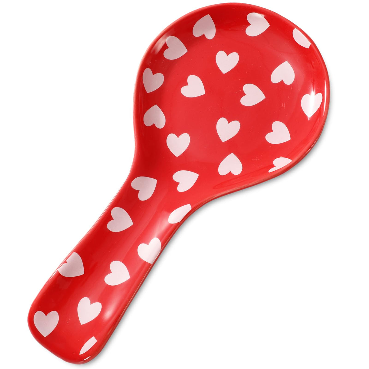 Whaline reposacucharas San Valentín con corazón cerámico rojo para la cocina