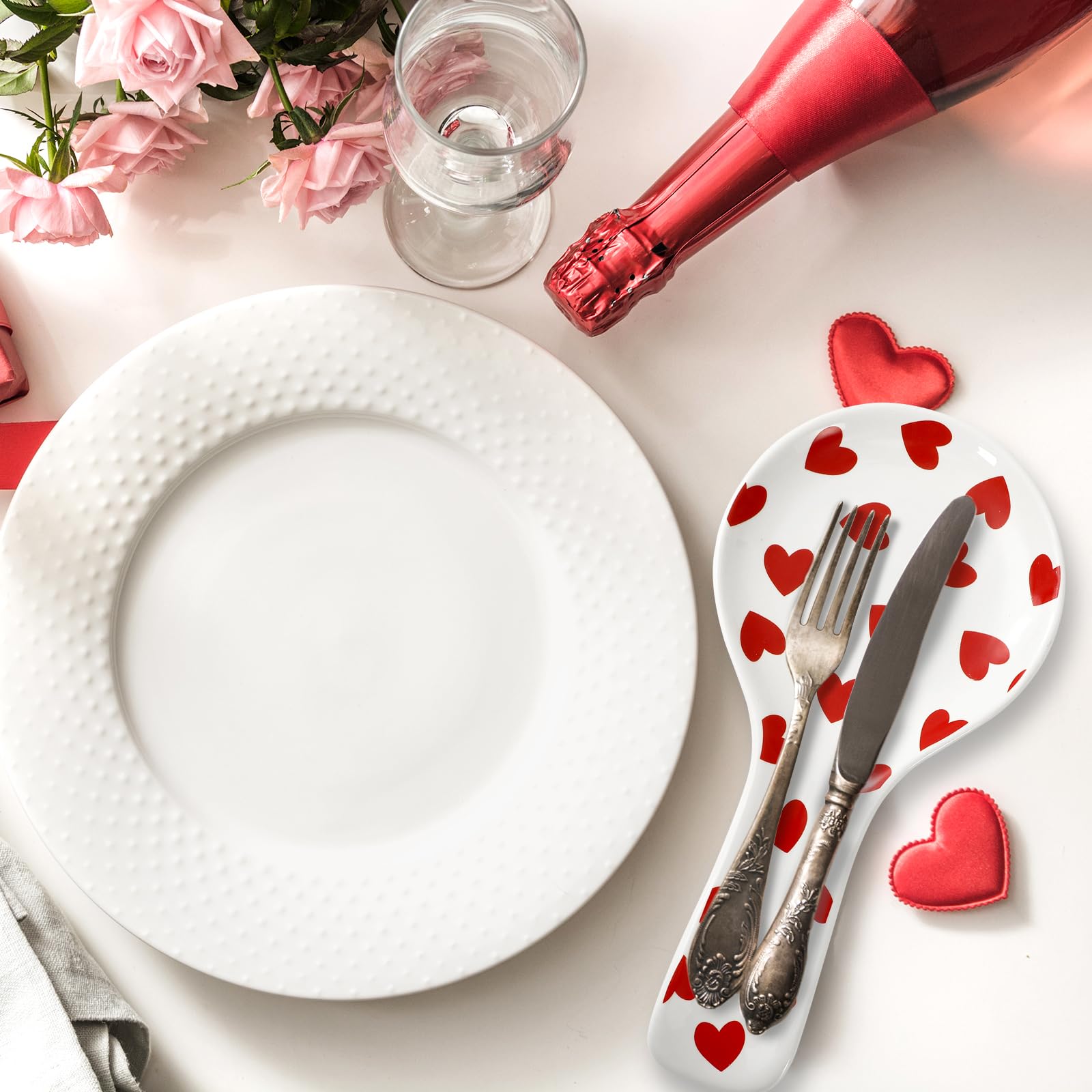 Whaline soporte para utensilios con corazón en la encimera
