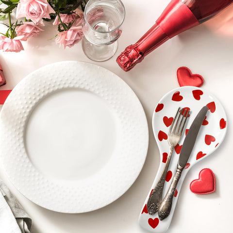 Whaline soporte para utensilios con corazón en la encimera