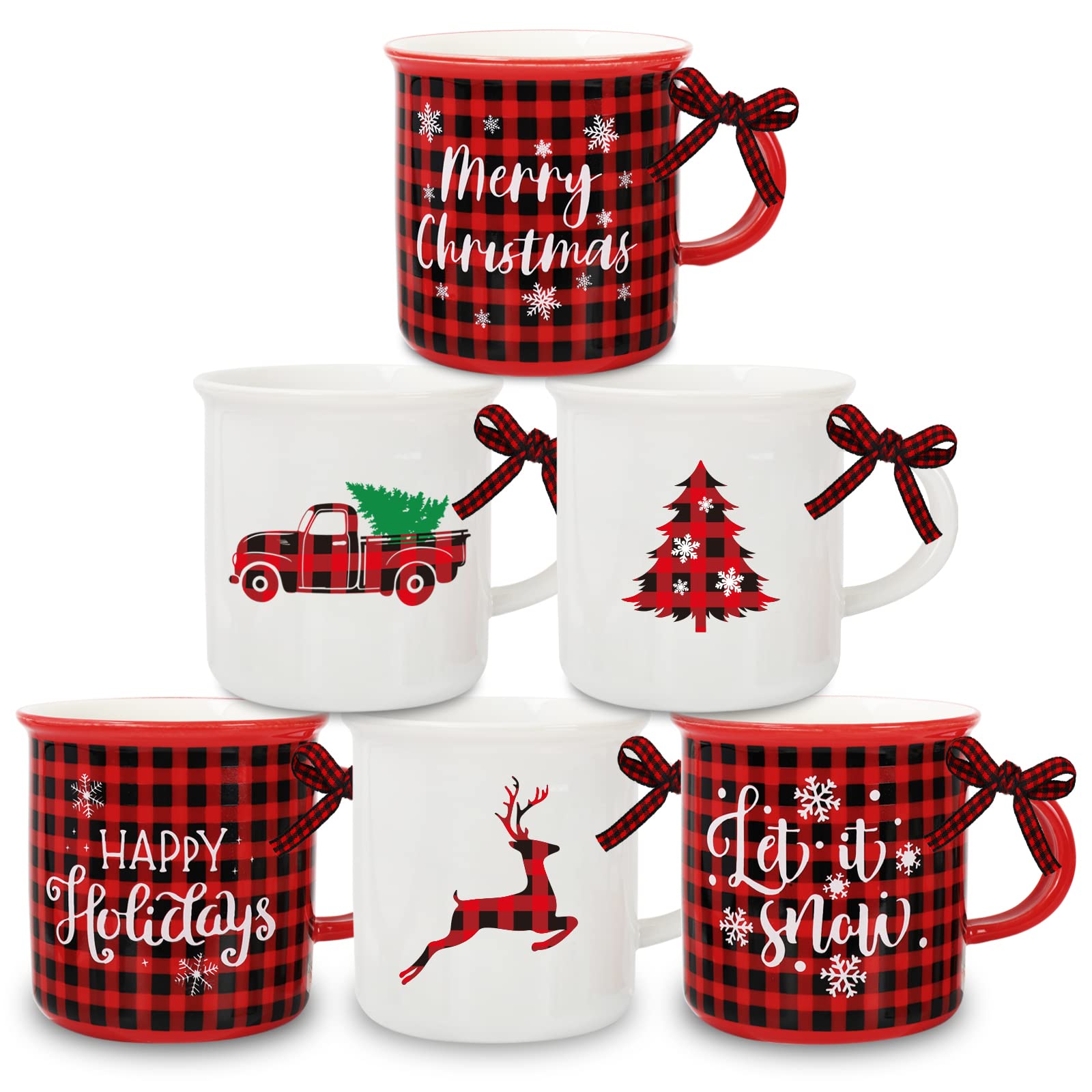 Whaline tazas mini Navidad con caja regalo, ideal para regalar en fiestas.