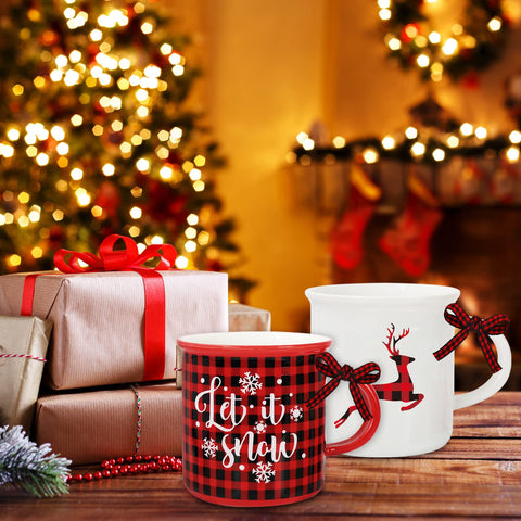 Whaline tazas mini Navidad para café, té o chocolate caliente.