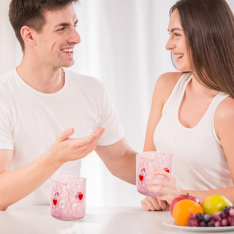 Vaso Whaline de diseño romántico, ideal para bodas y cenas.