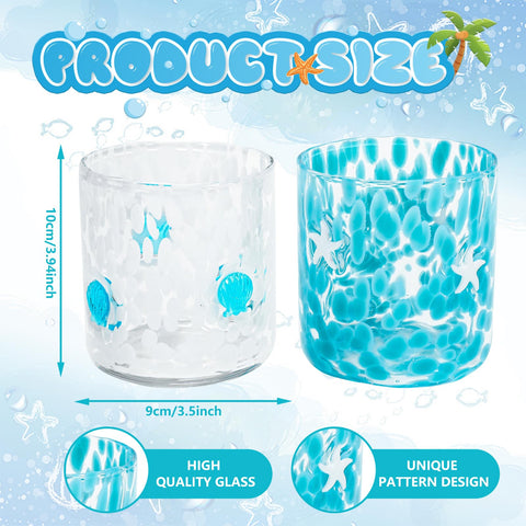 Whaline vaso con concha marina, perfecto para cócteles y celebraciones