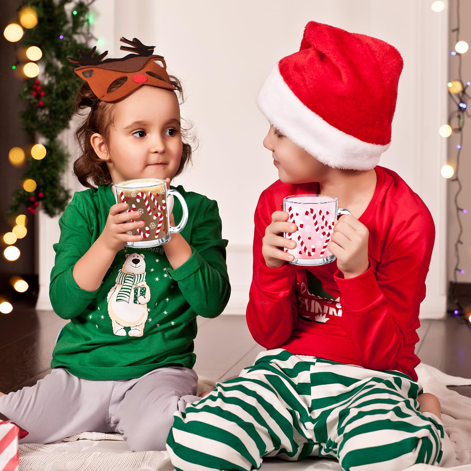 Whaline vidrio claro que realza el diseño navideño
