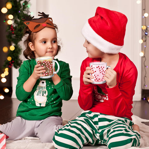 Whaline vidrio claro que realza el diseño navideño