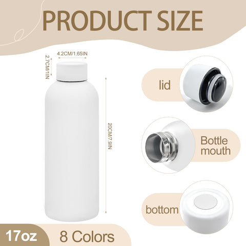 Botella WHEATHUSK portátil 500 ml en bolso, ideal para hidratación diaria.