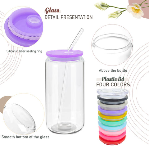 Pajillas de vidrio Wheathusk de 200 mm, reutilizables para bebidas frías.