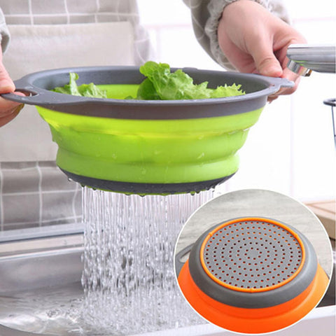 WHZHAOCAI coladores plegables verde para pasta y verduras