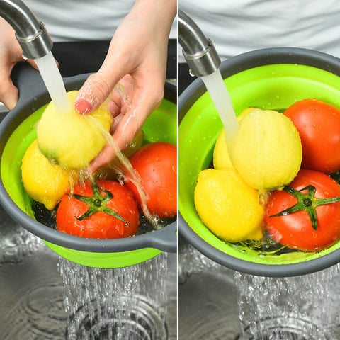 WHZHAOCAI colador de silicona para lavar frutas y verduras