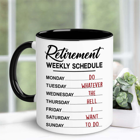 Whidobe taza de jubilación apta para lavavajillas, limpieza fácil.
