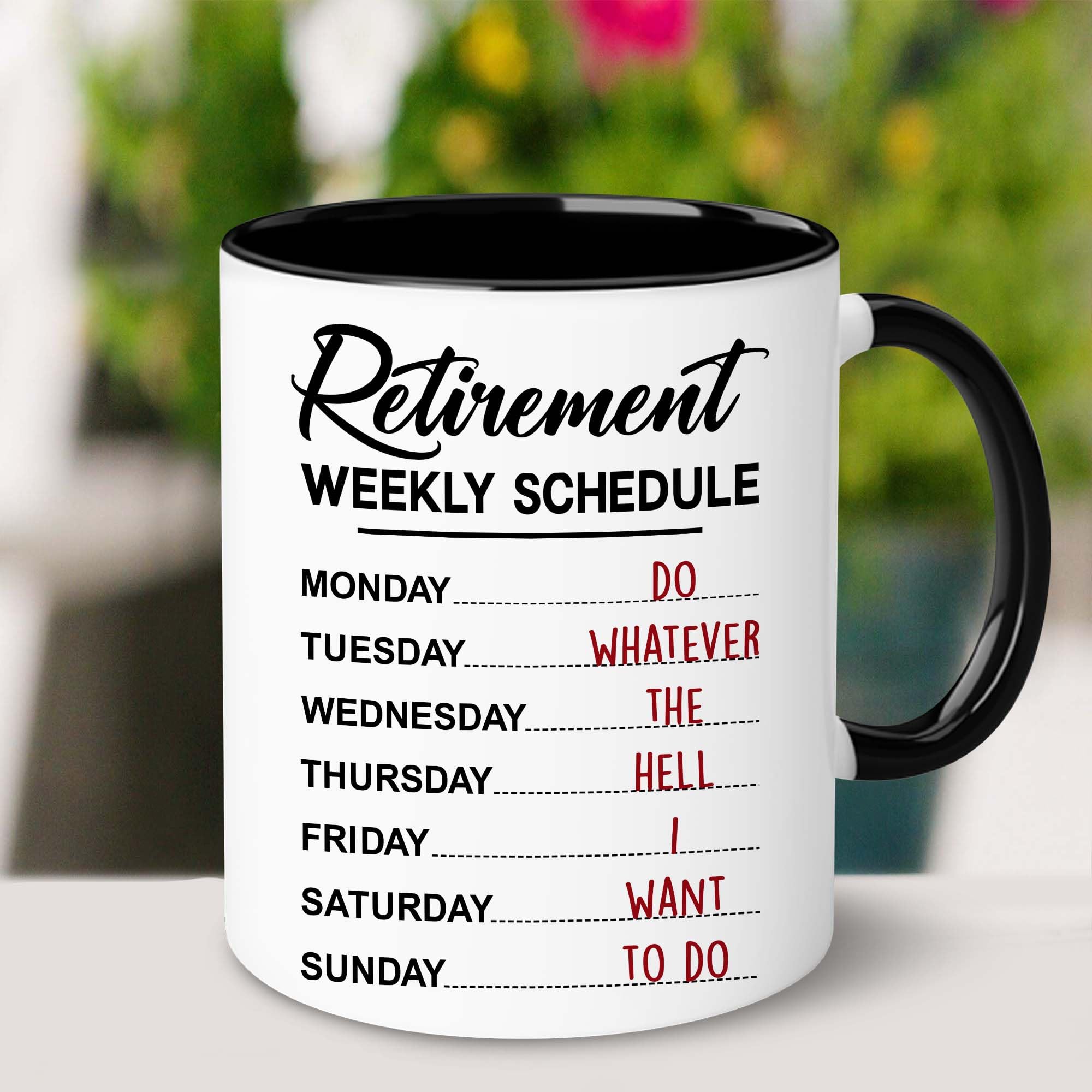 Whidobe taza de jubilación apta para microondas, práctica y rápida.