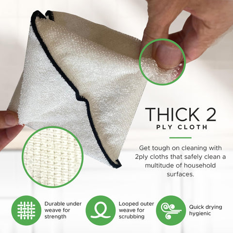 Paño Whiffkitch lavable a máquina, ideal para uso diario.