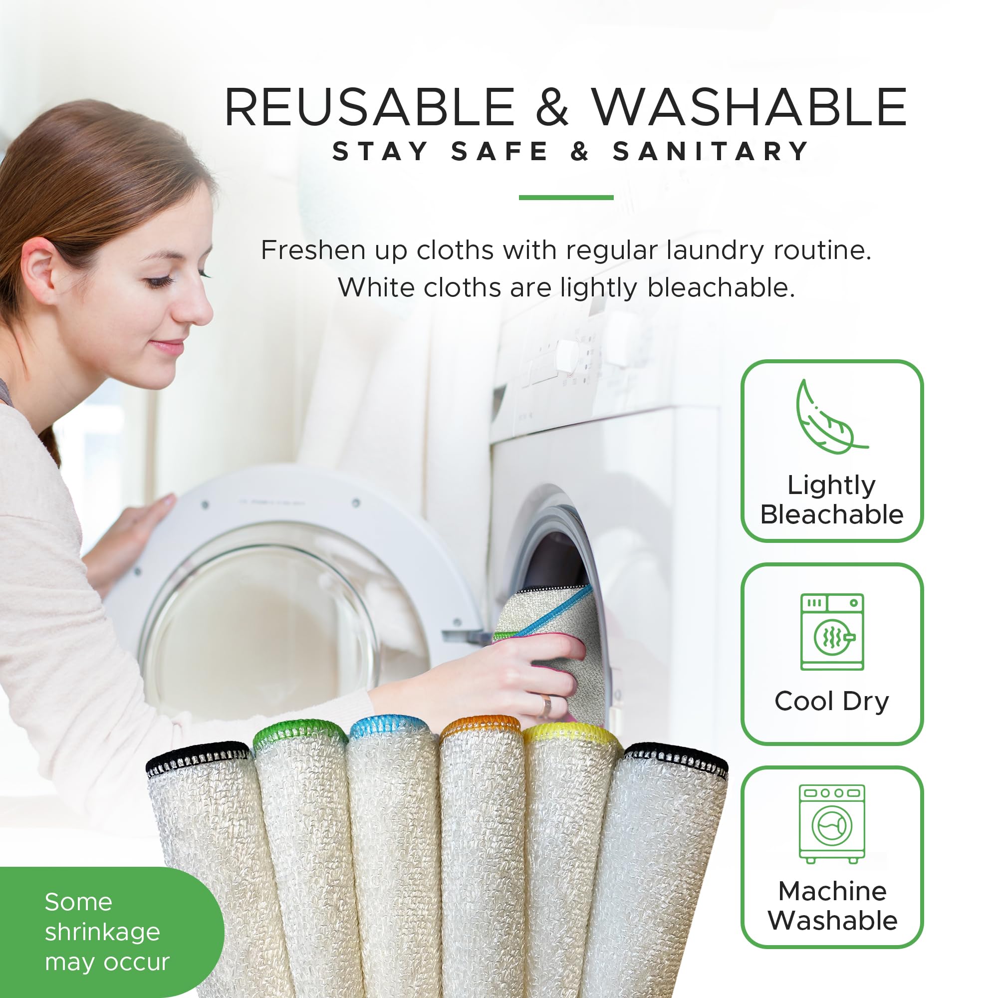 Paño Whiffkitch sin pelusa, fibra duradera para cocina.