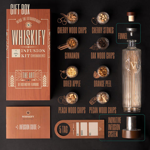 Whiskify decantador con botánicos: decanta y experimenta notas naturales