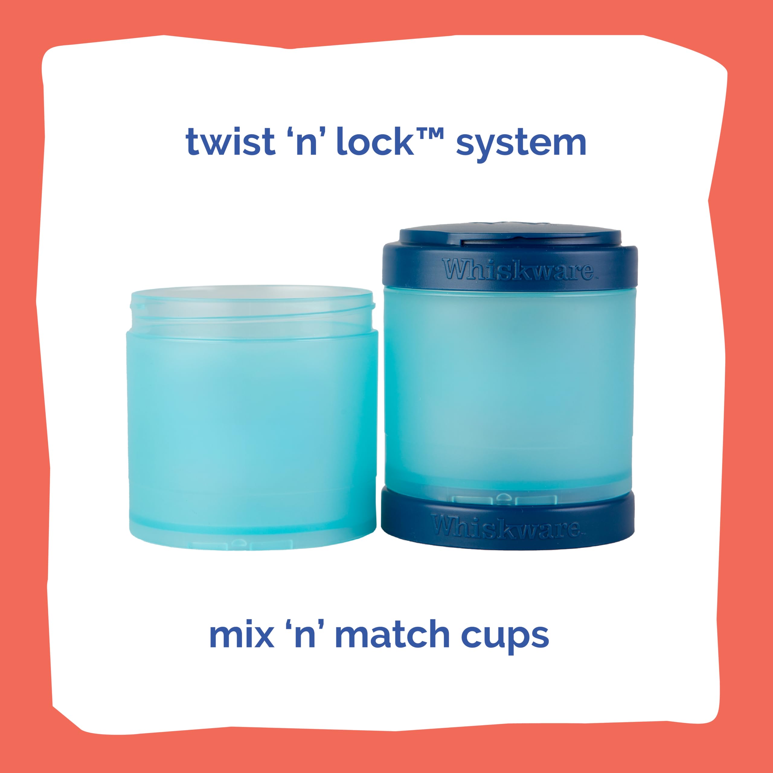 Whiskware Ariel tarros apilados con asa listos para llevar, ahorro de espacio