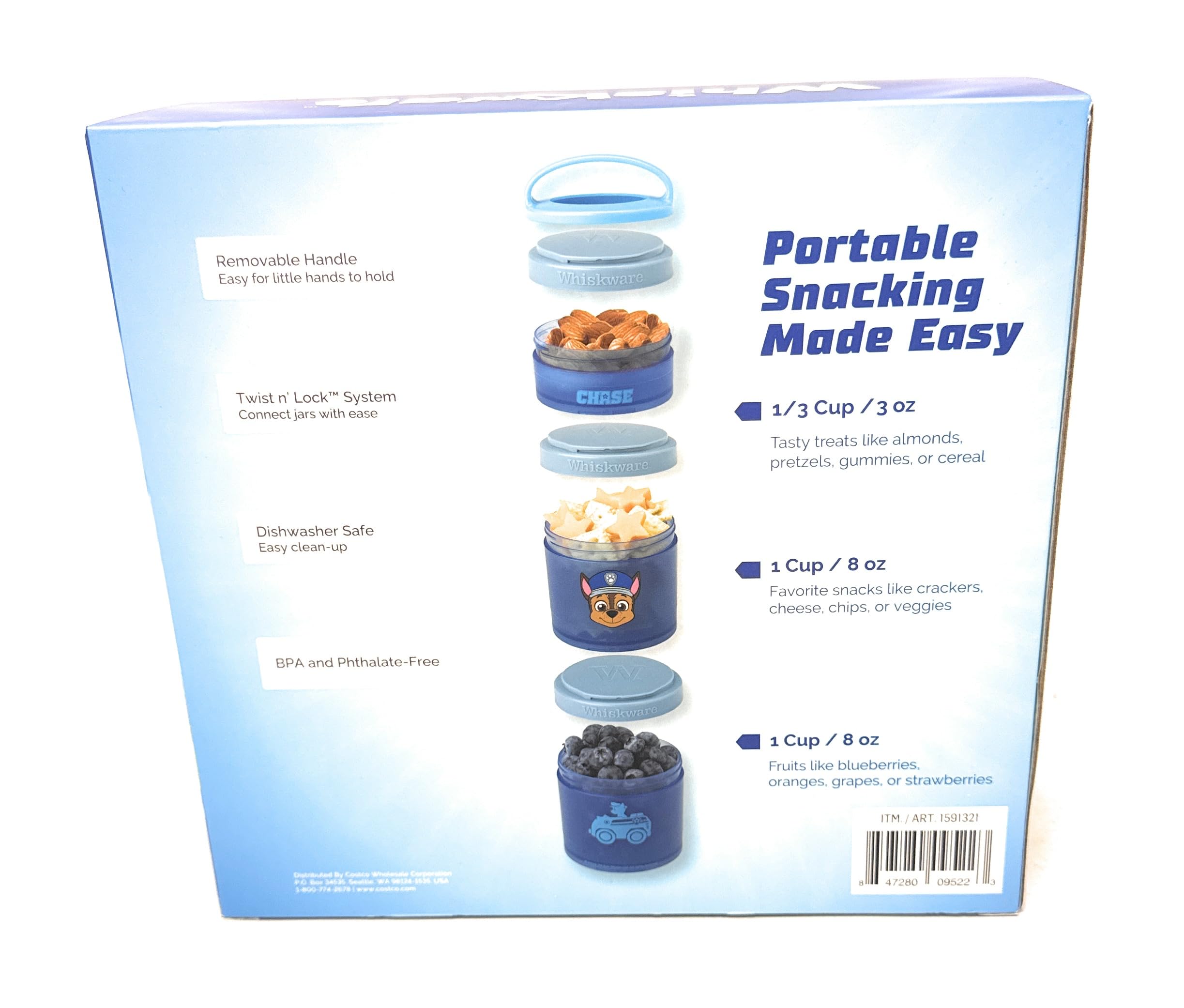 Whiskware: asa portátil para llevar meriendas con comodidad