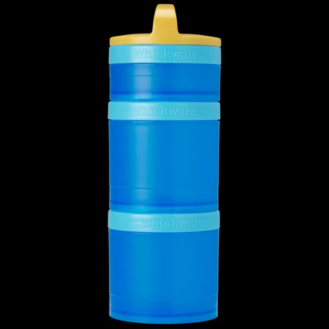 Whiskware frontal del paquete amarillo y azul mostrando el set completo y orden práctico