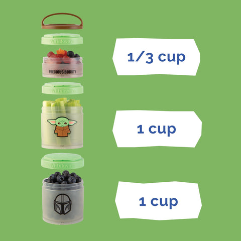 Whiskware The Child recipientes apilados en uso, ahorro de espacio y orden