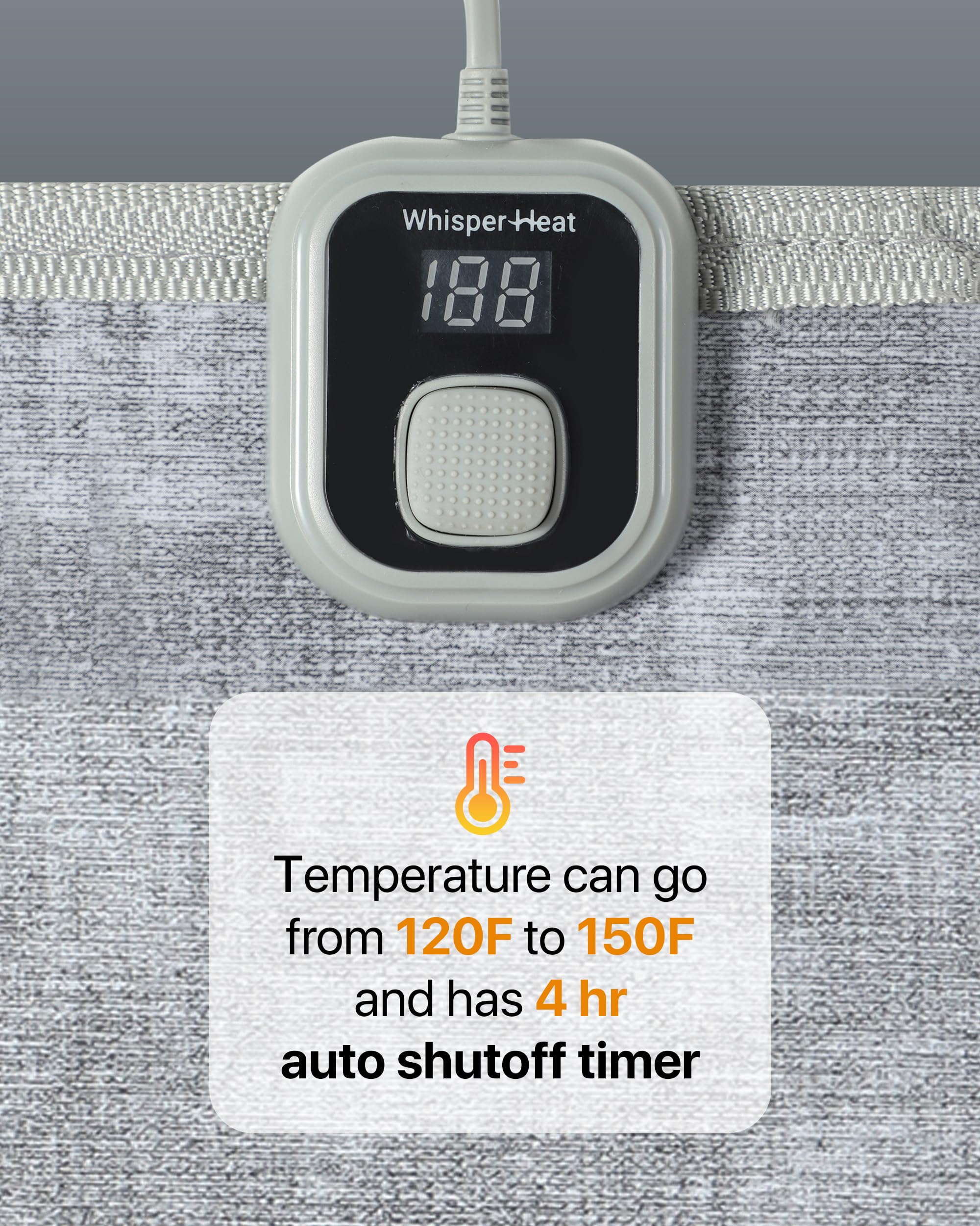 WHISPERHEAT ofrece seguridad avanzada con sobrecalentamiento y apagado automático