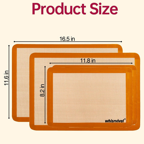 Whisrvival mat de silicona naranja tamaño medio para enrollar y guardar fácilmente.