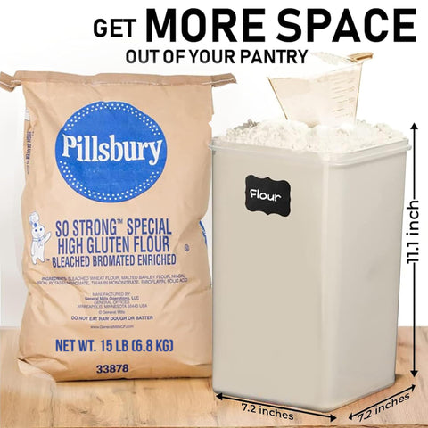White Feather Supplies contenedor azúcar 6.5L con sello de silicona