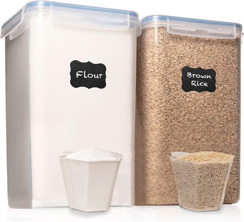 White Feather Supplies contenedor harina 6.5L con tapa hermética para conservar frescura