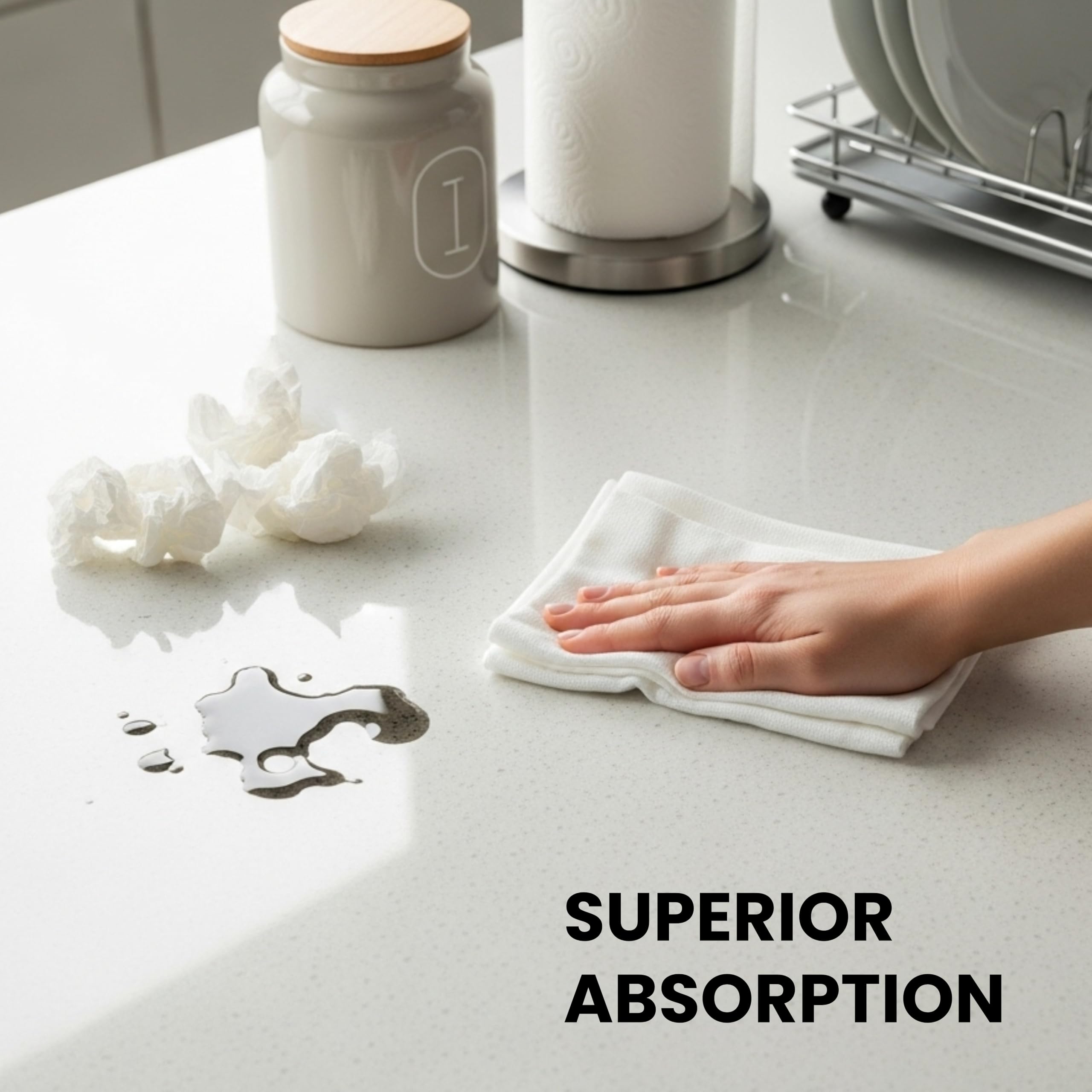 WHITEWRAP paños multiusos para limpieza de superficies y secado rápido