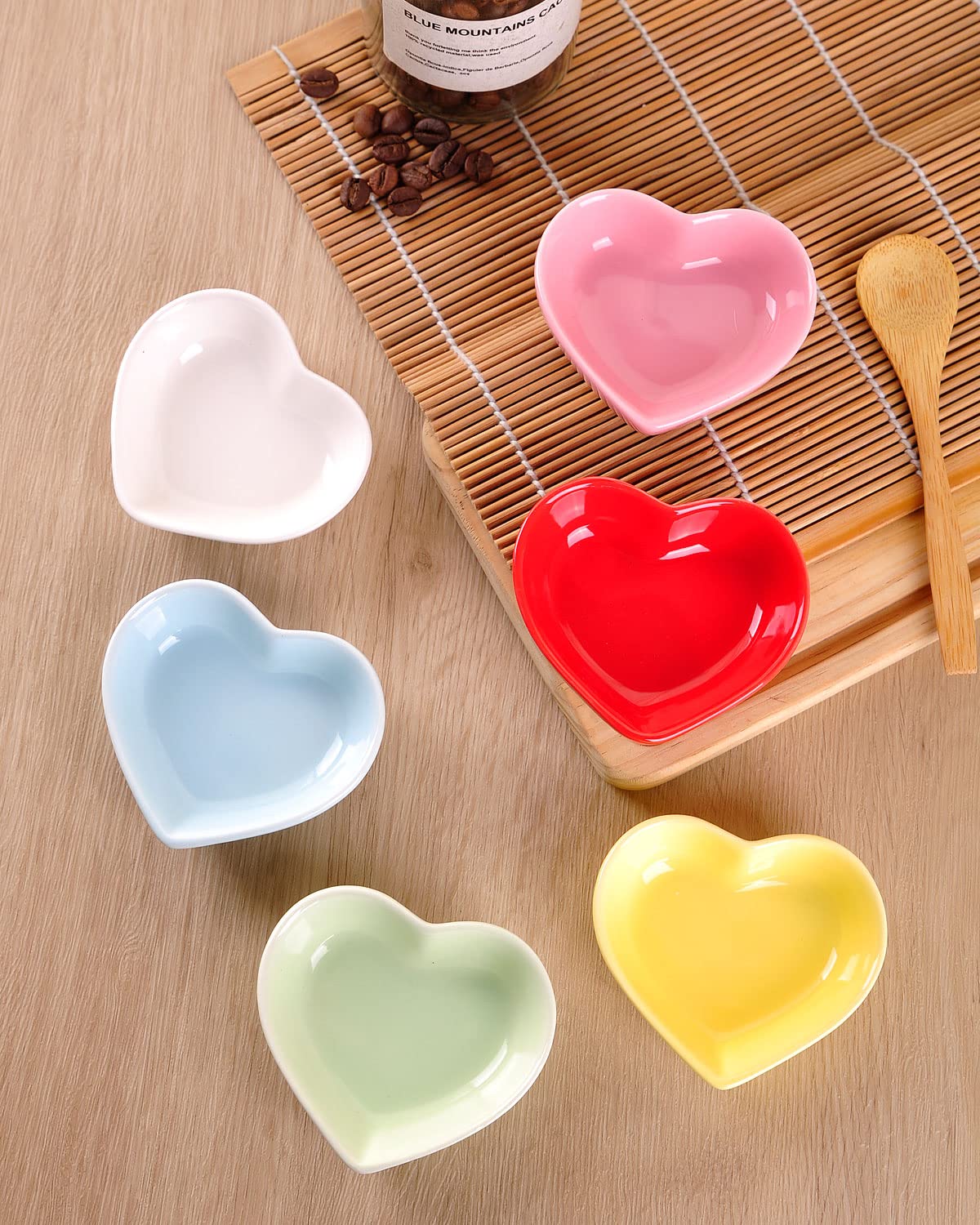 WHJY cerámica rosa en forma de corazón, ideal para regalo