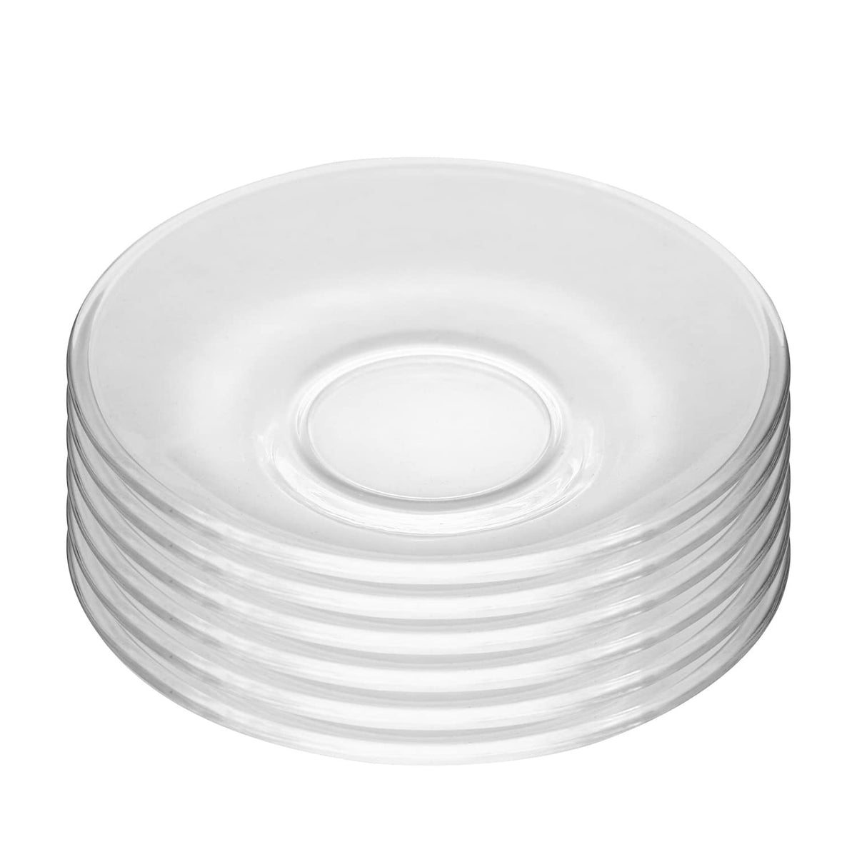 WHJY juego de seis platos de vidrio transparentes para postres con elegancia