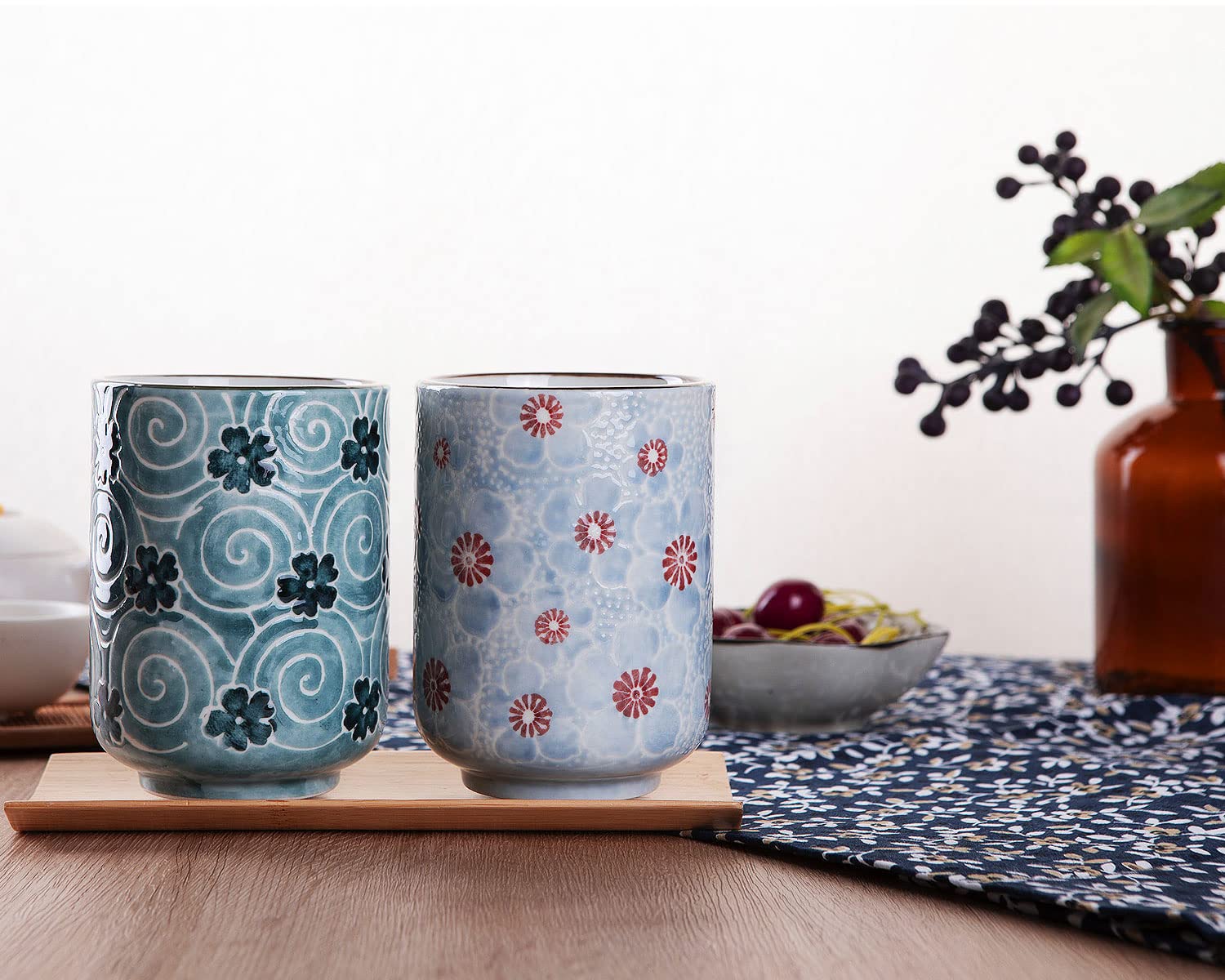 WHJY juego de tazas cerámica sin mango para compartir en casa