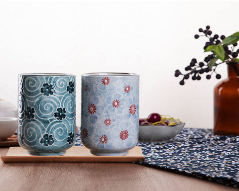 WHJY juego de tazas cerámica sin mango para compartir en casa