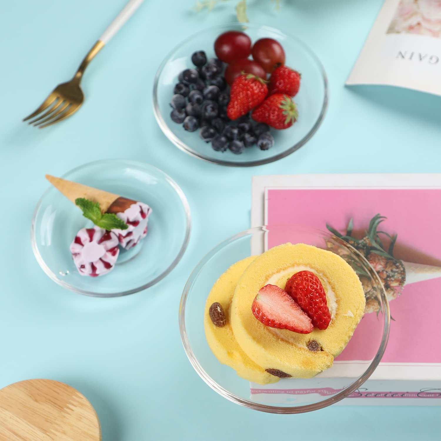 WHJY set compacto para servir snacks y postres en reuniones
