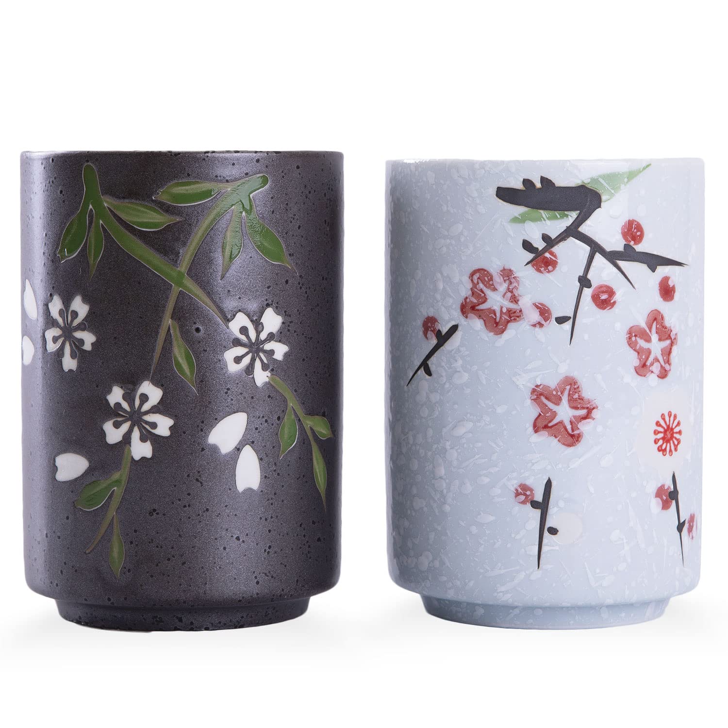 WHJY taza sin asa con patrón floral para té diario aromático