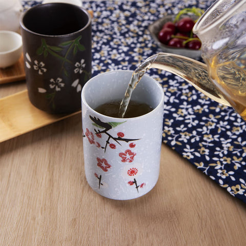 WHJY juego de dos tazas florales, experiencia auténtica de té chino/japonés
