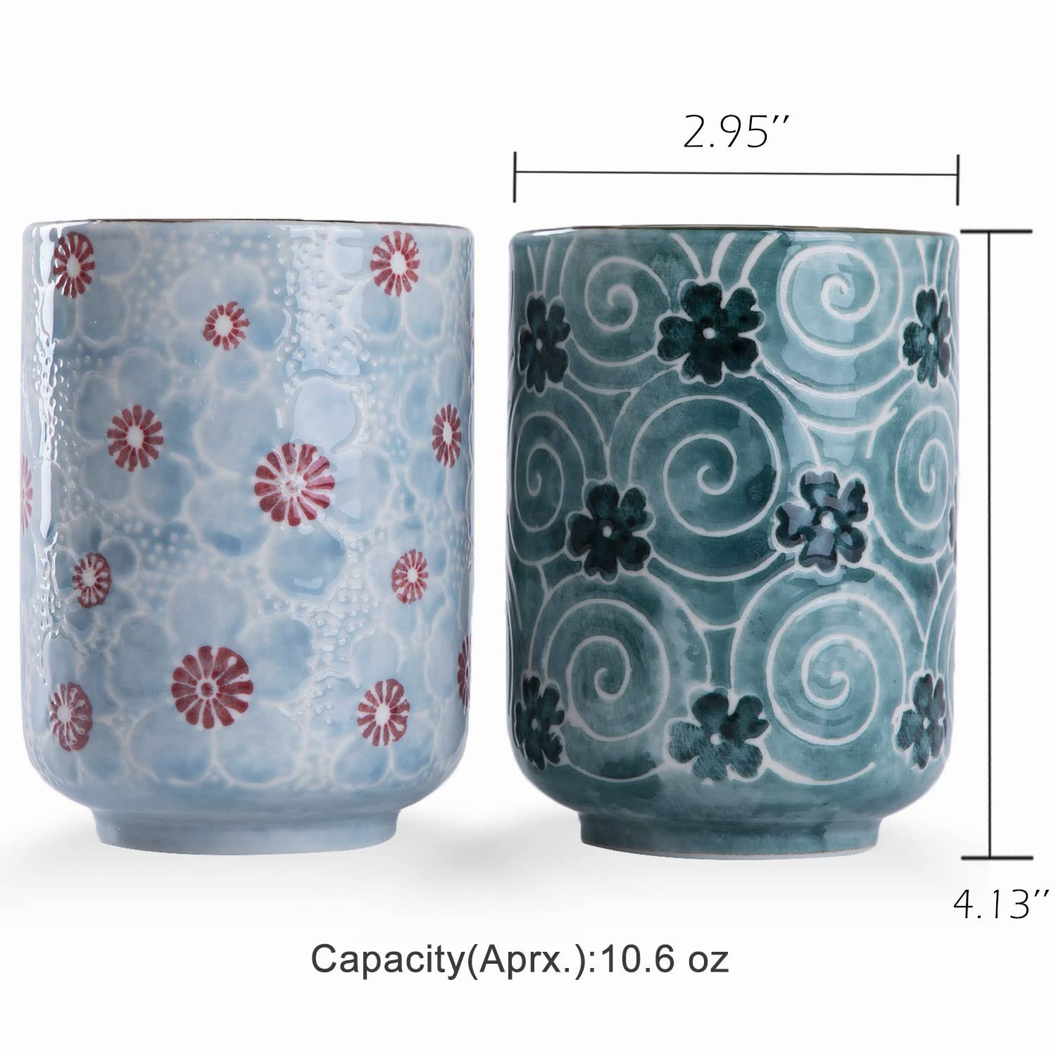 WHJY taza cerámica sin mango con cerezo en flor para degustar té con calma