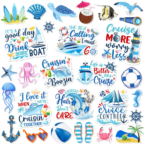 WHYMEO imanes puerta crucero 27 piezas; decoración magnética para nevera o cabina.