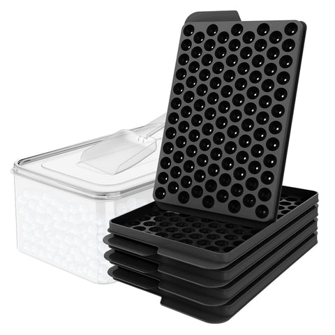 Bandejas WIBIMEN para hielo mini cubos redondos con tapa, enfriamiento rápido de bebidas
