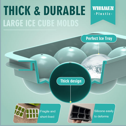 WIBIMEN bola de hielo cónico, bordes perfectos