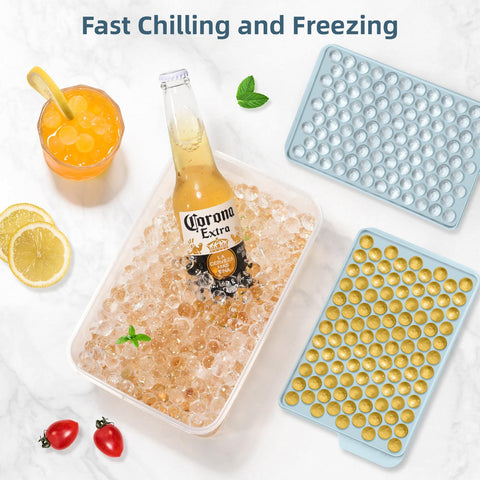 Desmoldeo rápido WIBIMEN gira para liberar las bolitas de hielo sin esfuerzo.